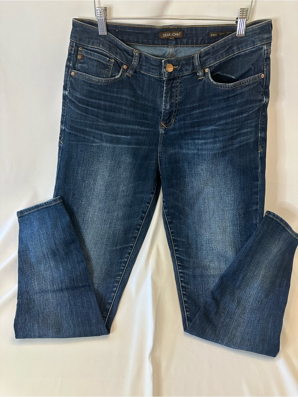 Dear John 31 Gisele High Waisted Skinny Jeans Dark Wash Denim